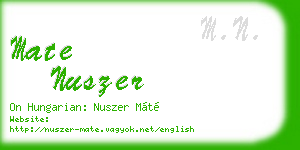 mate nuszer business card